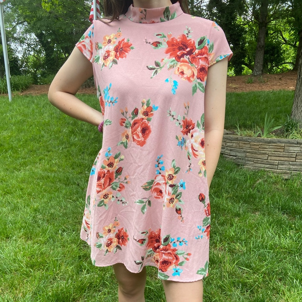 Floral Backless Dress